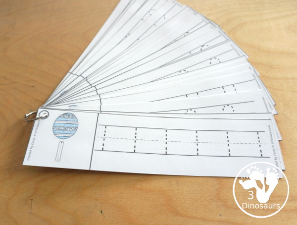 Free Easter Egg Themed Number Tracing Strips - with numbers 0 to 20. With Easter eggs and examples of how to trace the numbers and numbers to trace. - 3Dinosaurs.com