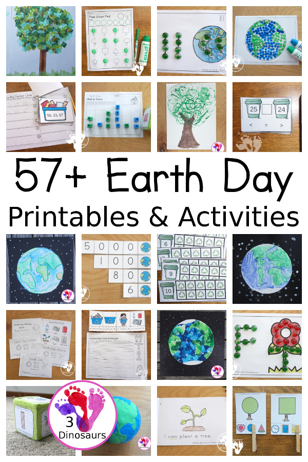 Earth Day Activities & Printables on 3Dinosaurs.com