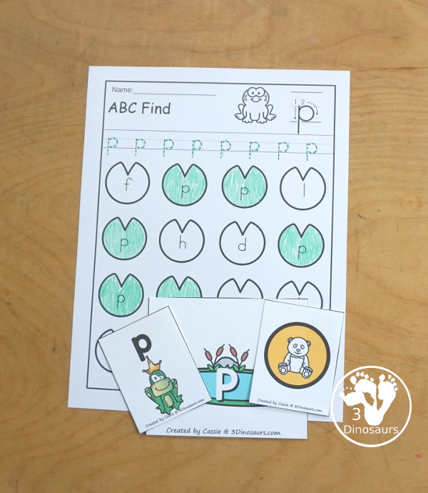 Pond Themed ABC Letter Find - with all 26 letters of the alphabet with uppercase or lowercase options - 3Dinosaurs.com