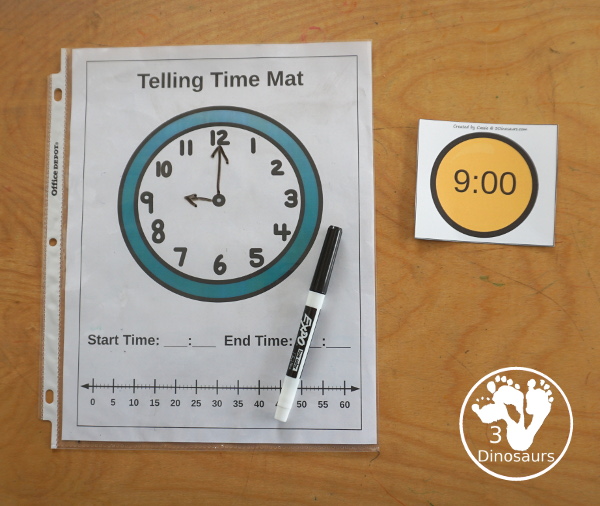 Free Frog Prince Telling Time Matching Cards - with hourly matching cards with analog clock and digital clock with 12 matching cards for each of the hours on a clock - 3Dinosaurs.com