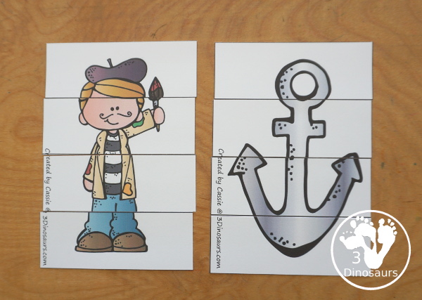 Free Alphabet Stomping Phonics A PreK-Kinder Pack - a fun letter pack with cards, puzzles, pictures, matching, color and all working on the Letter A. An easy, fun learning pack for the Letter A. - 3Dinosaurs.com