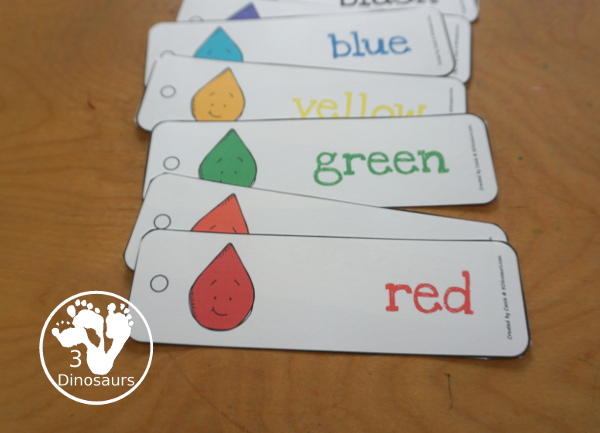 Umbrella Color Pack - You have fun colored umbrellas and raindrops for this fun spring color pack theme.  You have easy reader book, clip cards, cards, writing, tracing and more in this fun spring color pack. 3Dinosaurs.com