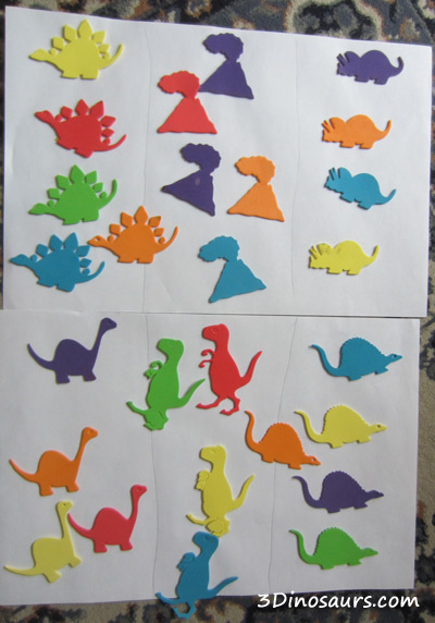 Dinosaur Sticker Matching
