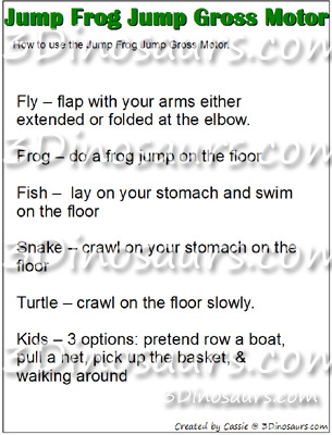 Jump Frog Jump Gross Motor