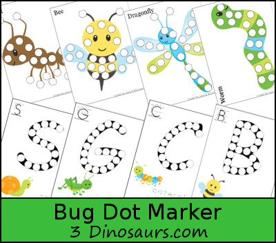 Free Bug Dot Marker Printables - 3Dinosaurs.com