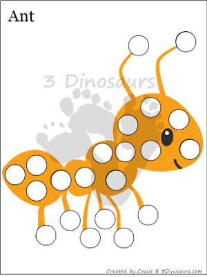 Free Bug Dot Marker Printables - 3Dinosaurs.com