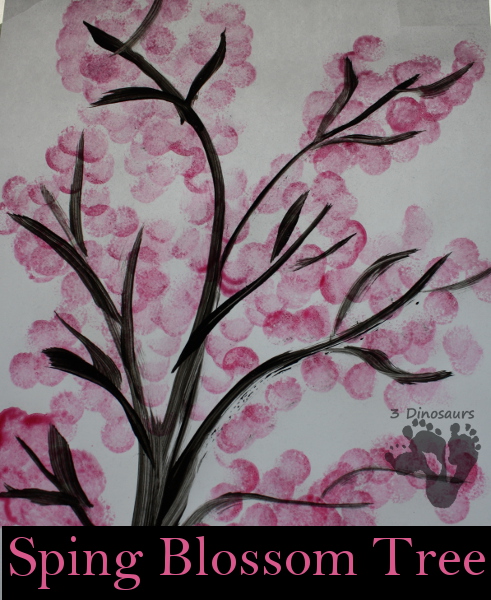 Spring Blossom Tree Painting - 3Dinosaurs.com