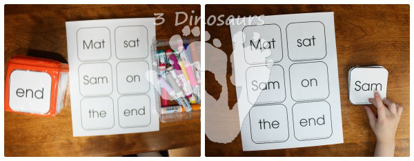 Using Early Reader Printables: BOB Books Set 1 Book 1 - 3Dinosaurs.com