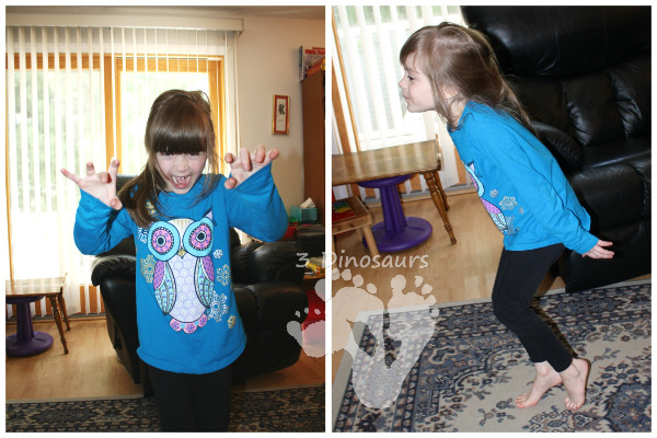 Goldilocks and the Three Dinosaurs Gross Motor - 3Dinosaurs.com