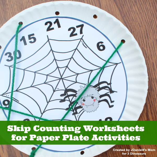 Free Fun Fine Motor Skip Counting Spiders Webs Created by  JDaniel4's Mom -  3Dinosaurs.com
