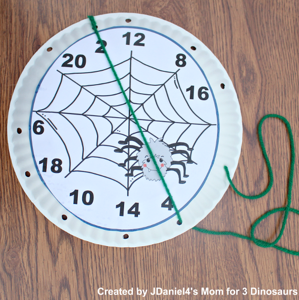 Free Fun Fine Motor Skip Counting Spiders Webs Created by  JDaniel4's Mom -  3Dinosaurs.com