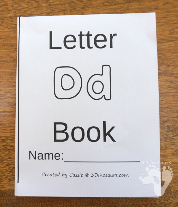 ABC Folding Book: Dot Trace & Color - all 26 letters in fun folding books for kids to use! These are great for a quick review or introduction and make great centers for kids - 3Dinosaurs.com