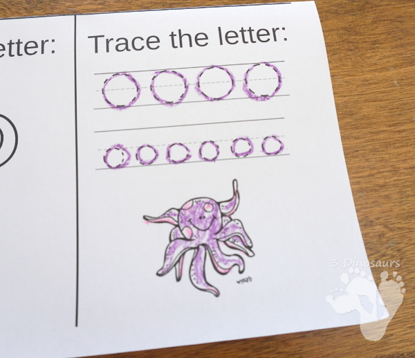 ABC Folding Book: Dot Trace & Color - all 26 letters in fun folding books for kids to use! These are great for a quick review or introduction and make great centers for kids - 3Dinosaurs.com