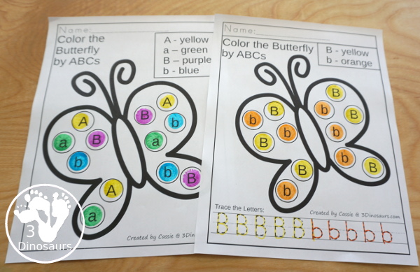 Butterfly Themed Prewriting, Shape, ABCs & Numbers - a fu activity pack with 189 pages of printables with a mix of no-prep, easy reader books and clip cards for learning with a butterfly theme for kids to try out  - 3Dinosaurs.com