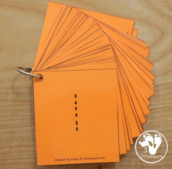 Free Handwriting: Number Tracing Cards For 1 to 31 - number digit with 1 to 31 with two options just number and numbers and matching pictures - 3Dinosaurs.com