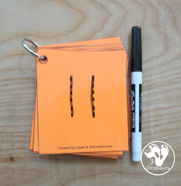 Free Handwriting: Number Tracing Cards For 1 to 31 - number digit with 1 to 31 with two options just number and numbers and matching pictures - 3Dinosaurs.com