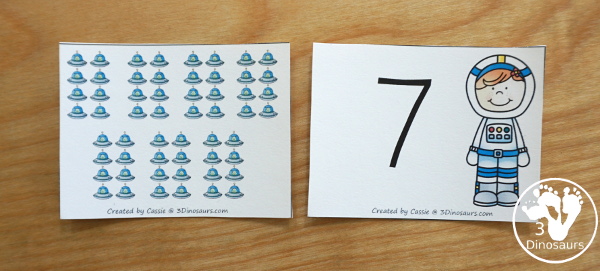 Free Space Theme Division by 8 Matching - 3Dinosaurs.com