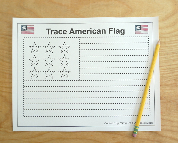 Free 4th of July Pack for Tot, PreK & Kindergarten - a mix of Fourth of July hands-on printables and Fourth of July worksheets for kids. A mix of great activities for kids to learn different words that are about the Fourth of July. 3Dinosaurs.com