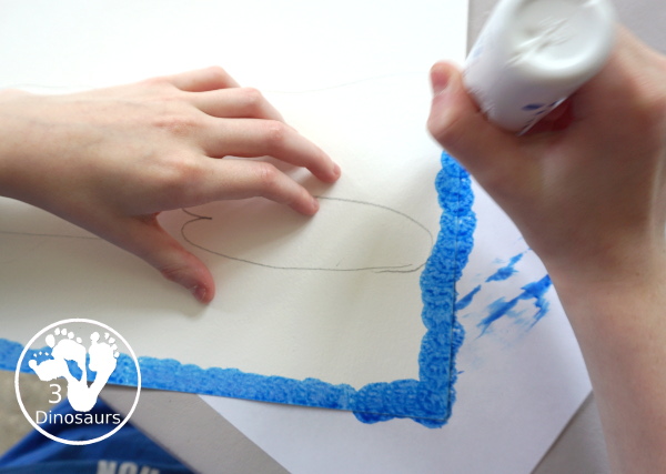 Frog Cookie Cutter Painting - a fun q-tip and dot marker pond painting that is super fun for kids to do - 3Dinosaurs.com