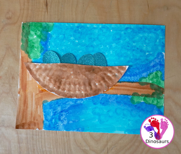 Birds Nest Craft for Kids is a simple fun bird nest with a few simple elements that you can use with kids. - 3Dinosaurs.com