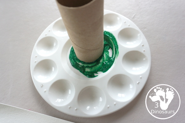 Paper Roll Green Tree is a fun and easy craft that different ages can do together that is an open ended project that you can work on making a tree - 3Dinosaurs.com