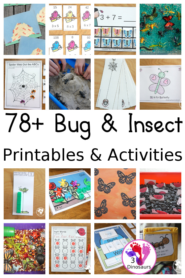 Bug & Insect Activities & Printables on 3Dinosaurs.com