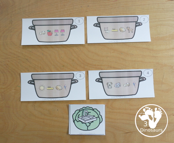 Free Garden CVCC Break The Code Printable - It has 12 baskets with matching CVCC picture and a recording sheet - a fun set of printables to work on sounds of letters - 3Dinosaurs.com