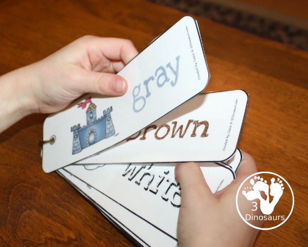 Free Color Bookmarks - you have a picture of the color and the color word in the same color as well. The bookmarks are horizontal for pictures and images. You have 11 color bookmarks. - 3Dinosaurs.com