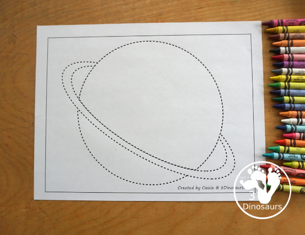 Free Planet Fine Motor Mats for a Fun Space Theme. You have a planet with a template page. It is great for coloring or torn paper crafts. 3Dinosaurs.com