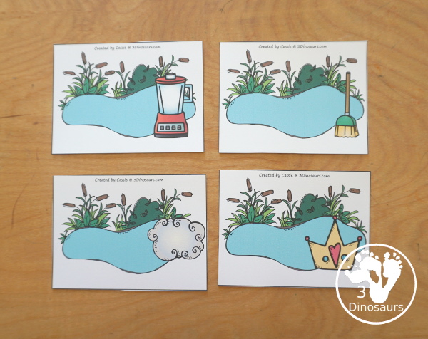 Free Swan & Duck Blends Sorting Printable - with all the beginning blends for kids to match the blend letters to a picture of the blend with ducks and swans. A fun Ugly Duckling printable for kids.  3Dinosaurs.com