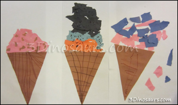 Torn Paper Ice Cream Cone