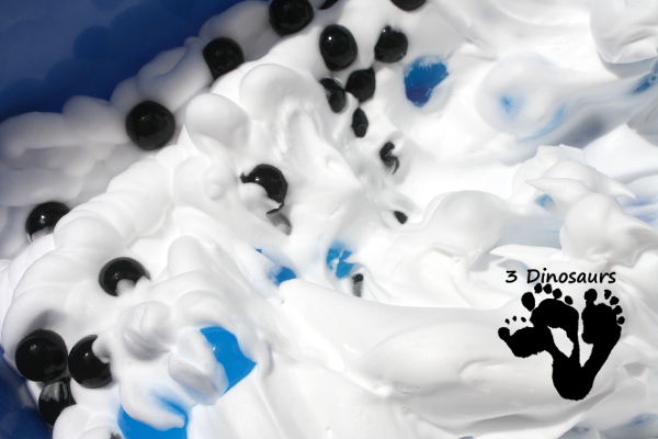 Easy Sensory Fun: Water Beads in Shaving Cream - 3Dinosaurs.com