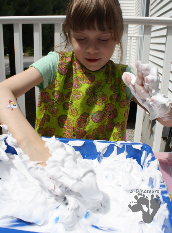 Easy Sensory Fun: Water Beads in Shaving Cream - 3Dinosaurs.com