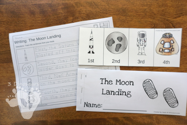 Space Sequencing Sets -  with clip cards, task cards, no-prep worksheets and easy reader books $ - 3Dinosaurs.com #printablesforkids #sequencingforkids #summerprintables #spaceprintables #tpt #teacherspayteachers