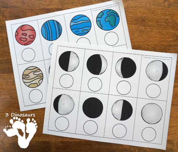 Space Sequencing Sets -  with clip cards, task cards, no-prep worksheets and easy reader books $ - 3Dinosaurs.com #printablesforkids #sequencingforkids #summerprintables #spaceprintables #tpt #teacherspayteachers