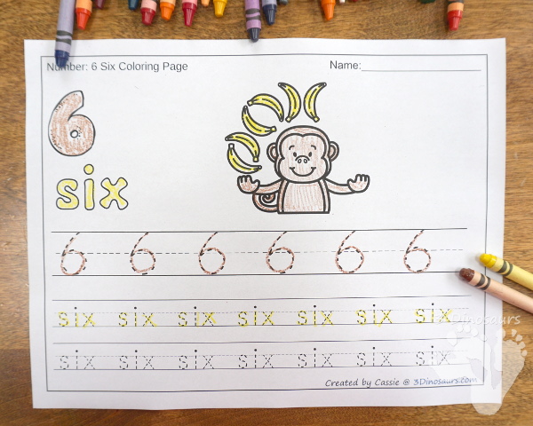 No-Prep Zoo Themed Number Color and Trace - easy no-prep printables with 5 summer themes: general zoo animals, monkeys, giraffes, penguins, and elephants 44 pages for each set with two options for the numbers tracing or writing $ - 3Dinosaurs.com #noprepprintable #summer #numbersforkids