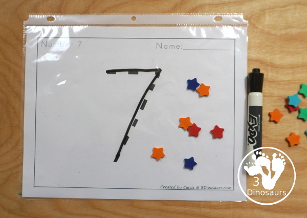 Free Number Tracing Pages - large number tracing pages with numbers from 1 to 31 to match the calendar - 3Dinosaurs.com