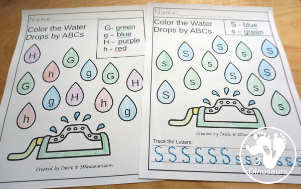 Summer Themed Prewriting, Shape, ABCs & Numbers - a fun activity pack with 189 pages of printables with a mix of no-prep, easy reader books and clip cards for learning with a summer water theme for kids to try out and learn with printables that all work together.  - 3Dinosaurs.com