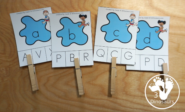 Summer Themed Prewriting, Shape, ABCs & Numbers - a fun activity pack with 189 pages of printables with a mix of no-prep, easy reader books and clip cards for learning with a summer water theme for kids to try out and learn with printables that all work together.  - 3Dinosaurs.com