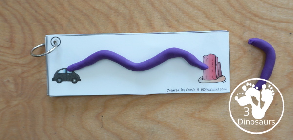 Car Prewriting Strips - 12 different prewriting strips with a thin dotted line for kids to have fun working on prewriting - 3Dinosaurs.com