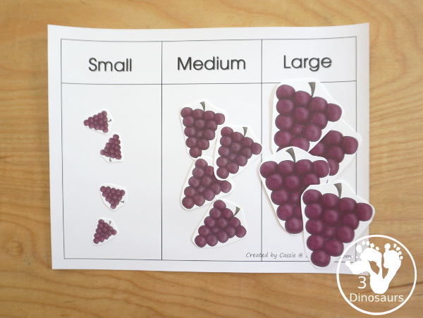 Free Romping & Roaring G Pack Letter Pack: G is for Grape - a letter G pack that has prewriting, finding letters, tracing letters, coloring pages, shapes, puzzles and more - 3Dinosaurs.com