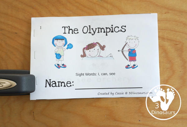 FREE Summer Olympic Easy Reader Book - 8 page easy to ready books for the Summer Olympics sports kids can see - 3Dinosaurs.com