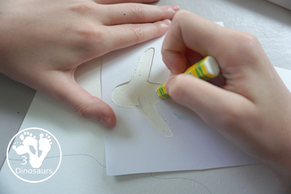 Transportation Painting with Watercolors and Oil Pastels - a super fun car and plane painting that kids can do with mixed art of watercolor and oil pastels - 3Dinosaurs.com