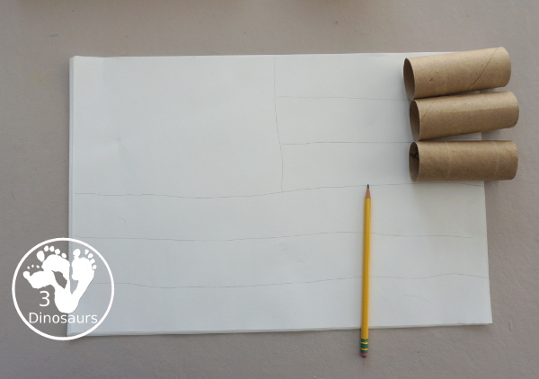 Paper Roll Painted American Flag - a simple tot and preschool craft that kids can do for an American Flag - 3Dinosaurs.com