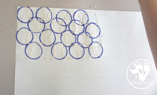 Paper Roll Painted American Flag - a simple tot and preschool craft that kids can do for an American Flag - 3Dinosaurs.com