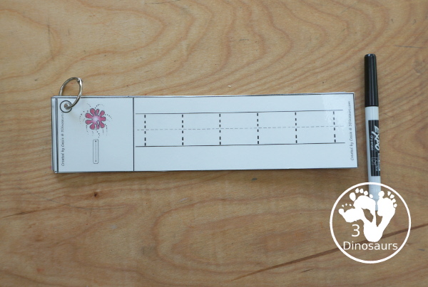 Free Firework Number Tracing Strips - with numbers 0 to 20. You have an example of the numerical number for kids to see the example of how to trace and then- 3Dinosaurs.com