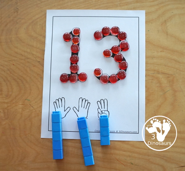 Free Number Dot Marker Pages 0 to 20 - with number tracing, tally marks, and hands for counting. Each option has 0 to 20 for each number so you have 63 pages of printables- 3Dinosaurs.com