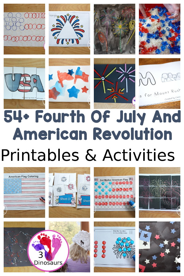 4th Of July And American Revolution Activities & Printables - 3Dinosaurs.com