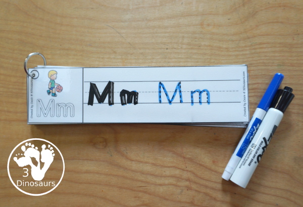 Free Summer Sports ABC Tracing Strips - with uppercase and lowercase together. You have fun kids doing different summer sports plus you can see an example of how to trace the letters - 3Dinosaurs.com