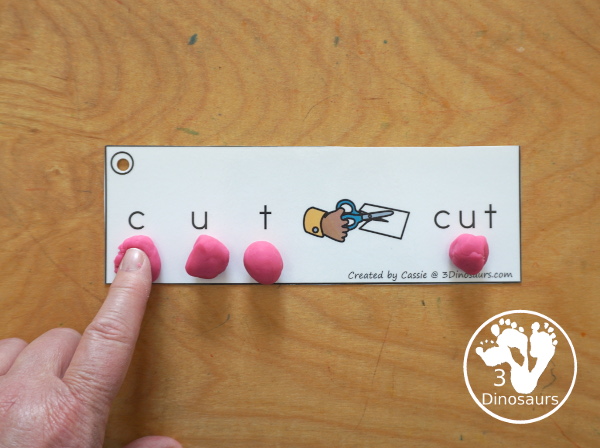 82 CVC Blending Cards For Kids - with sounding out the letters and then blending the letters together to make the words. A fun CVC printable for kids. 3Dinosaurs.com